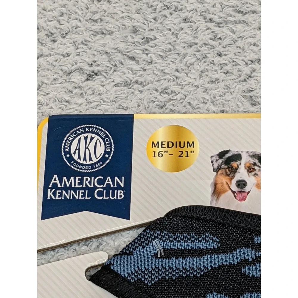 AKC‎ Step in Mesh Dog Harness Blue Camo Medium Adjustable 18